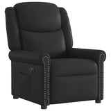 Fauteuil inclinable électrique Noir brillant Similicuir