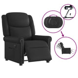 Fauteuil inclinable électrique Noir brillant Similicuir