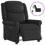 Fauteuil inclinable électrique Noir brillant Similicuir