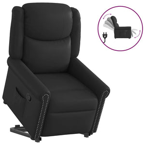 Fauteuil inclinable noir brillant similicuir