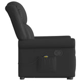 Fauteuil de massage inclinable noir brillant similicuir