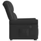 Fauteuil inclinable électrique noir brillant similicuir