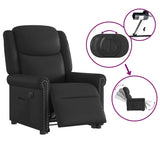 Fauteuil inclinable électrique noir brillant similicuir