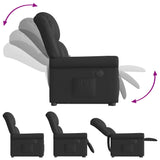 Fauteuil inclinable électrique noir brillant similicuir