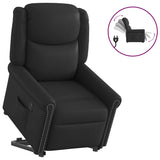 Fauteuil inclinable électrique noir brillant similicuir