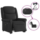 Fauteuil inclinable massage électrique noir brillant similicuir