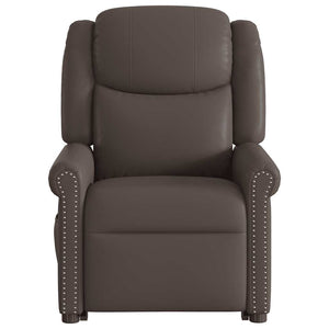 Fauteuil inclinable massage électrique marron brillant