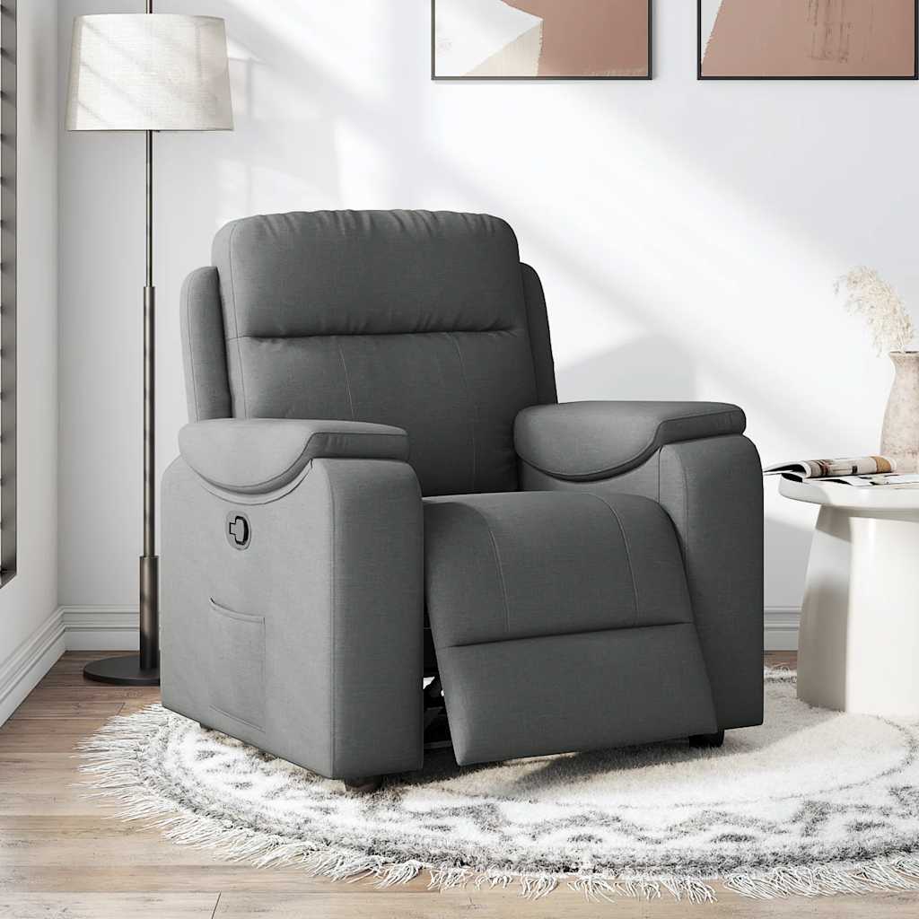 Fauteuil inclinable Gris foncé Tissu