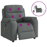 Fauteuil de massage inclinable Gris foncé Tissu