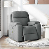 Fauteuil de massage inclinable Gris foncé Tissu