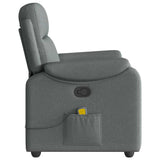Fauteuil de massage inclinable Gris foncé Tissu
