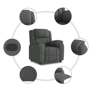 Fauteuil inclinable Gris foncé Tissu