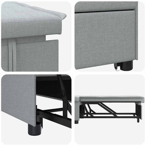 Canapé-Lit Gris clair 194 x 67 x 37 cm tissu