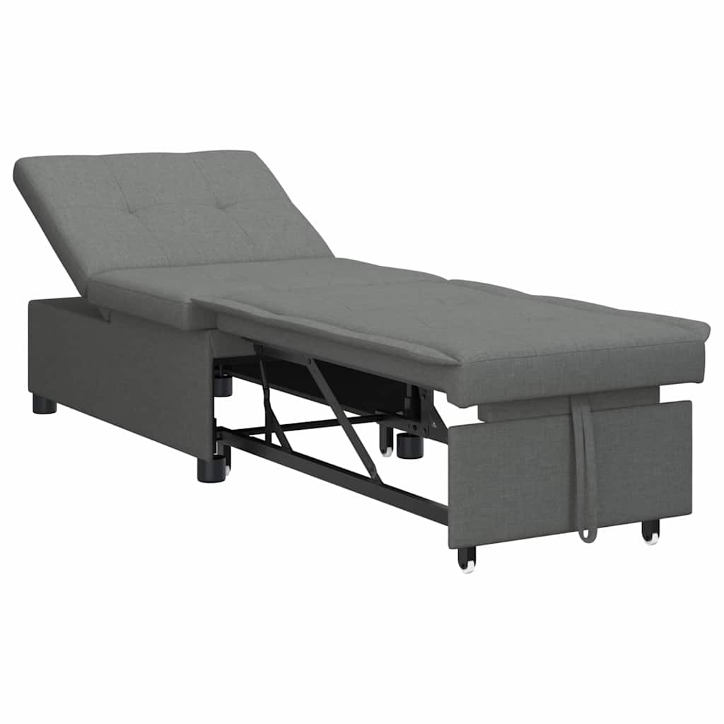 Canapé-Lit Gris foncé 194 x 67 x 37 cm tissu