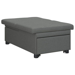 Canapé-Lit Gris foncé 194 x 67 x 37 cm tissu