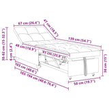 Canapé-Lit Noir 194 x 67 x 37 cm tissu