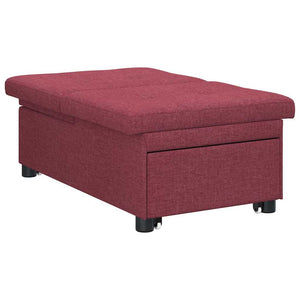 Canapé-Lit Rouge 194 x 67 x 37 cm tissu