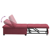 Canapé-Lit Rouge 194 x 67 x 37 cm tissu