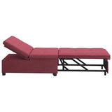 Canapé-Lit Rouge 194 x 67 x 37 cm tissu