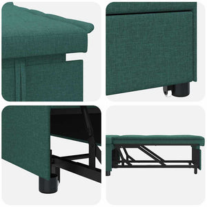 Canapé-Lit Vert foncé 194 x 67 x 37 cm tissu