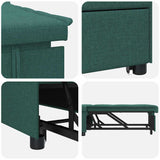 Canapé-Lit Vert foncé 194 x 67 x 37 cm tissu
