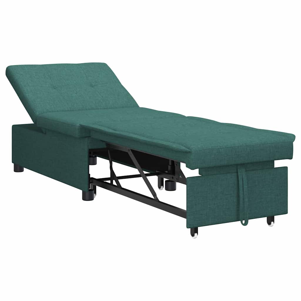 Canapé-Lit Vert foncé 194 x 67 x 37 cm tissu