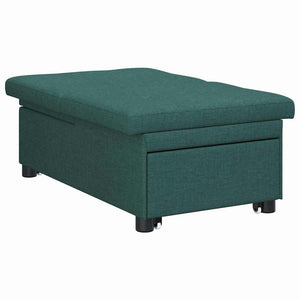 Canapé-Lit Vert foncé 194 x 67 x 37 cm tissu