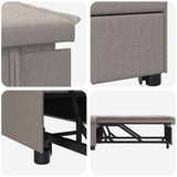 Canapé-Lit Taupe 194 x 67 x 37 cm tissu