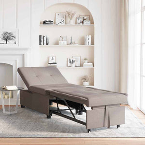 Canapé-Lit Taupe 194 x 67 x 37 cm tissu