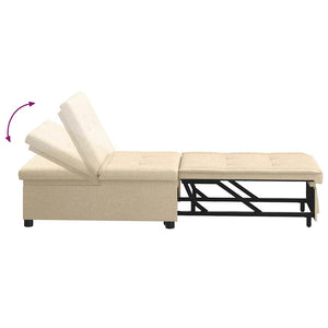 Canapé-Lit Crème 194 x 67 x 37 cm tissu