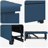 Canapé-Lit Bleu 194 x 67 x 37 cm tissu