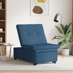 Canapé-Lit Bleu 194 x 67 x 37 cm tissu