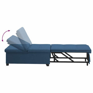 Canapé-Lit Bleu 194 x 67 x 37 cm tissu