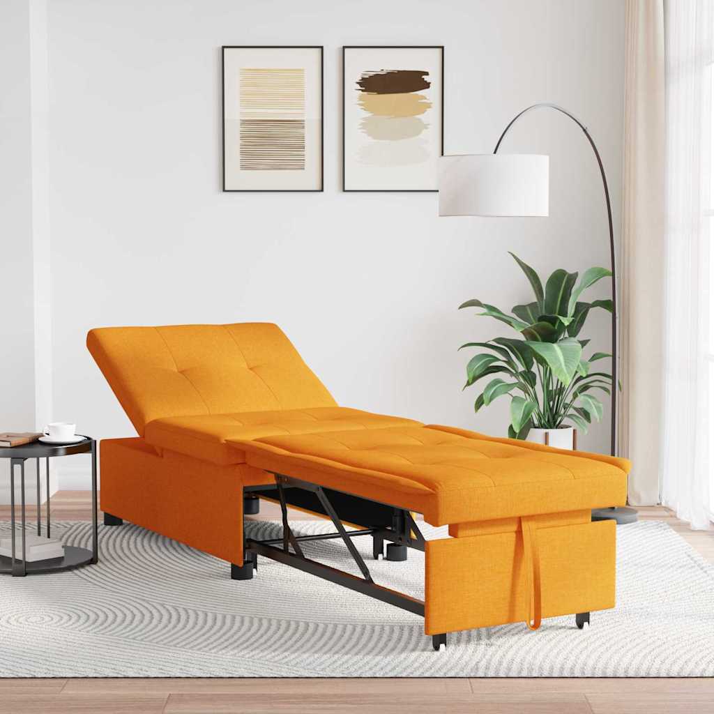 Canapé-Lit Jaune foncé 194 x 67 x 37 cm tissu