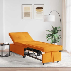 Canapé-Lit Jaune foncé 194 x 67 x 37 cm tissu