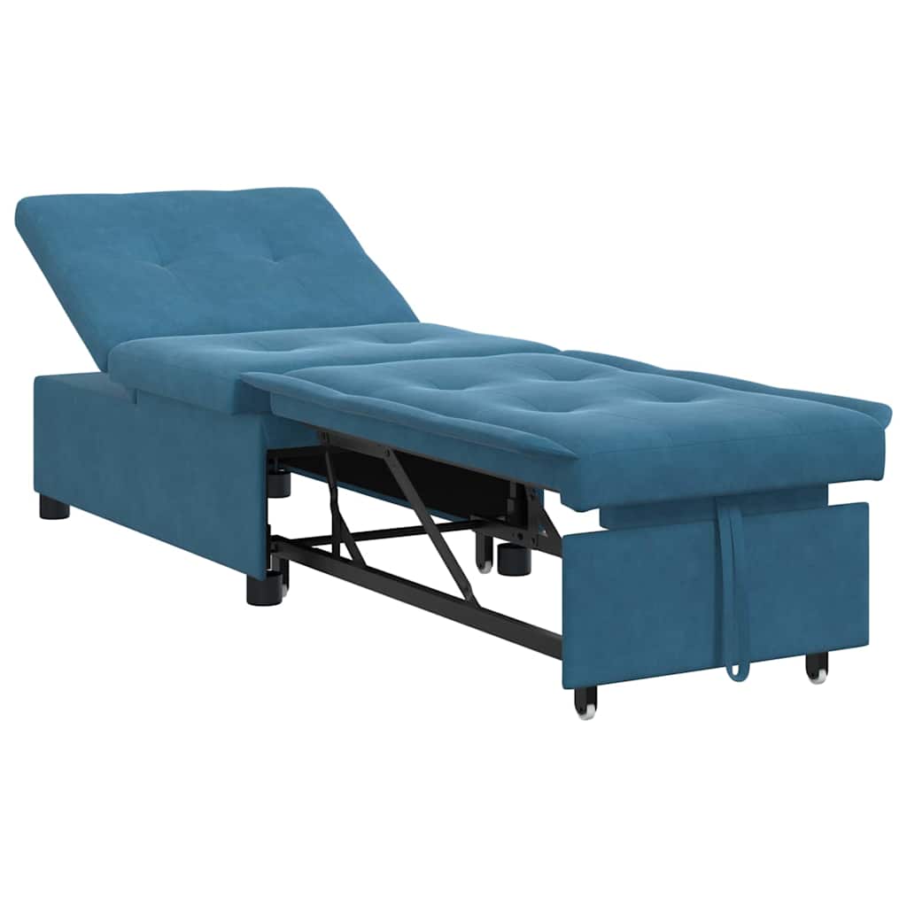 Canapé-lit Bleu 67 x 194 x 38 cm Velours