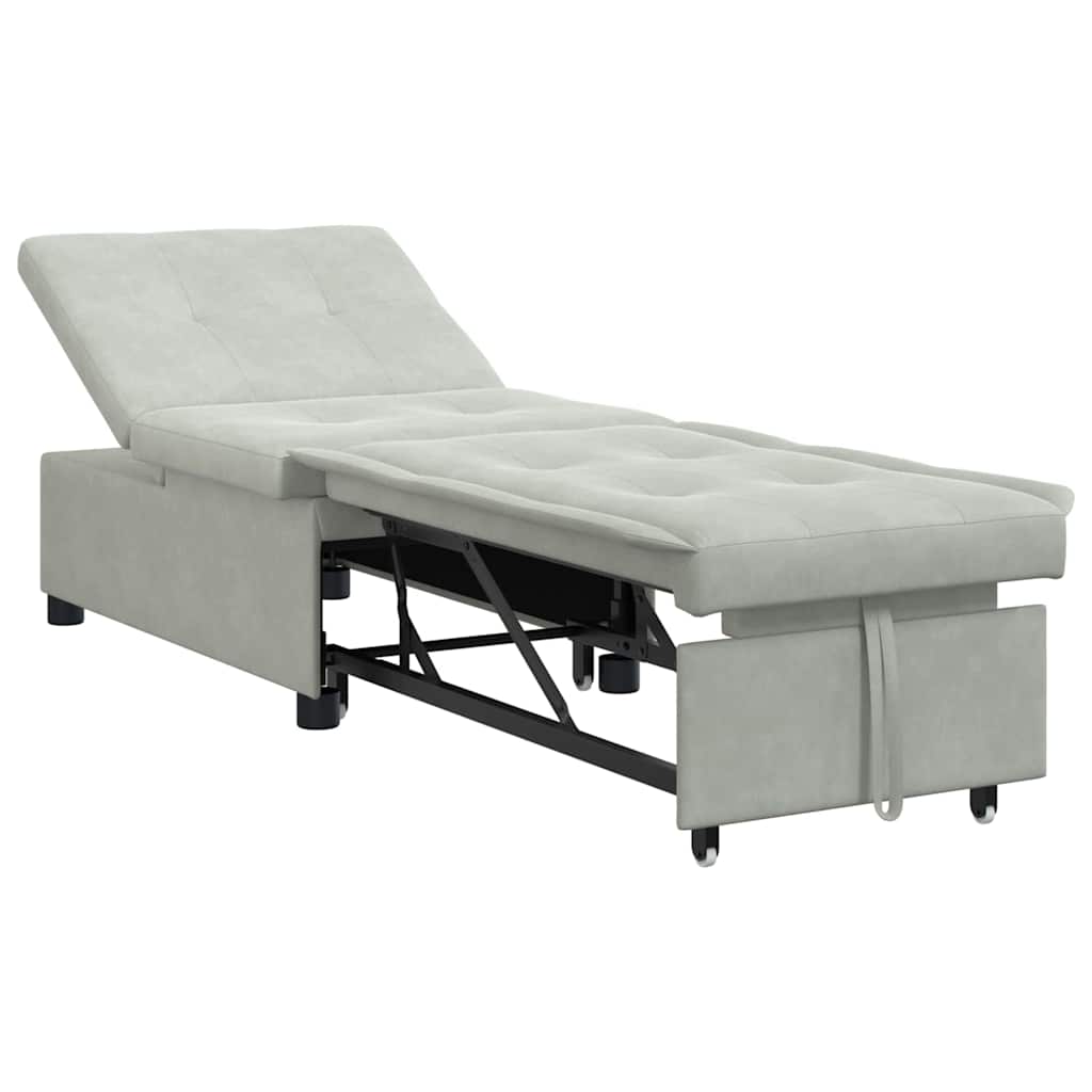 Canapé-lit Gris clair 67 x 194 x 38 cm Velours