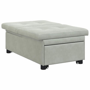 Canapé-lit Gris clair 67 x 194 x 38 cm Velours