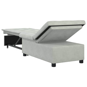 Canapé-lit Gris clair 67 x 194 x 38 cm Velours
