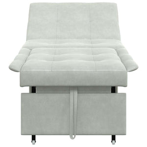 Canapé-lit Gris clair 67 x 194 x 38 cm Velours