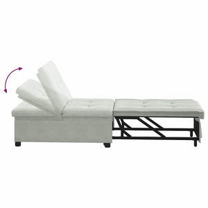 Canapé-lit Gris clair 67 x 194 x 38 cm Velours