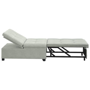 Canapé-lit Gris clair 67 x 194 x 38 cm Velours