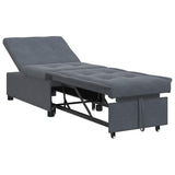 Canapé-lit Gris foncé 67 x 194 x 38 cm Velours