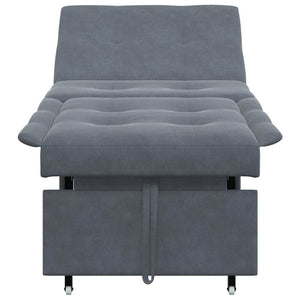 Canapé-lit Gris foncé 67 x 194 x 38 cm Velours