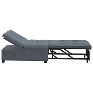 Canapé-lit Gris foncé 67 x 194 x 38 cm Velours