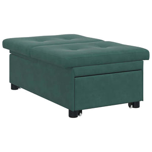 Canapé-lit Vert foncé 67 x 194 x 38 cm Velours