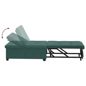 Canapé-lit Vert foncé 67 x 194 x 38 cm Velours
