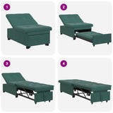 Canapé-lit Vert foncé 67 x 194 x 38 cm Velours
