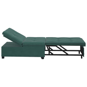 Canapé-lit Vert foncé 67 x 194 x 38 cm Velours