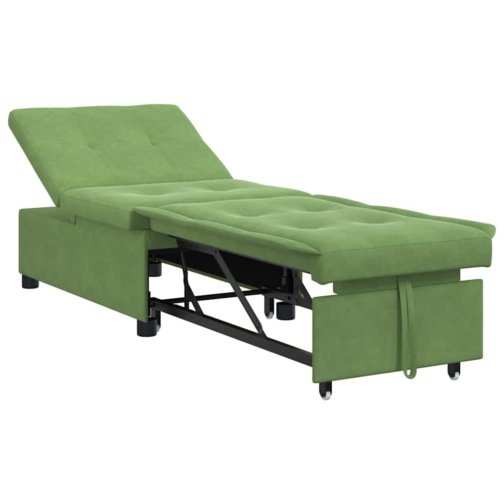 Canapé-lit Vert clair 67 x 194 x 38 cm Velours